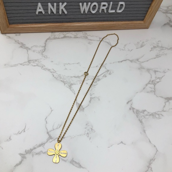 AUTHENTIC Chanel 2001 Cruise collection 24k plated clover rhinestones necklace - Picture 3 of 10